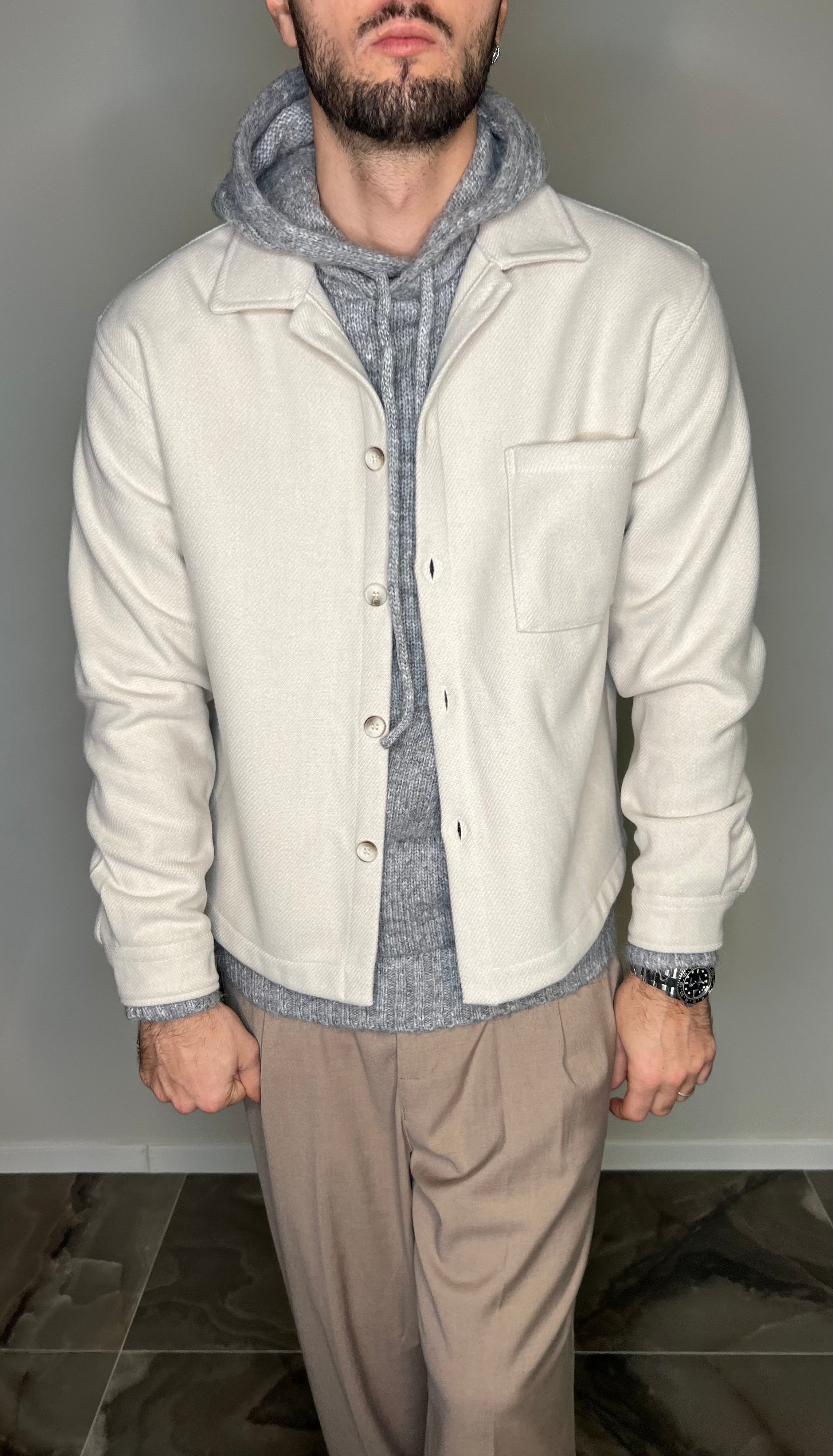 Overshirt Cropped Milk